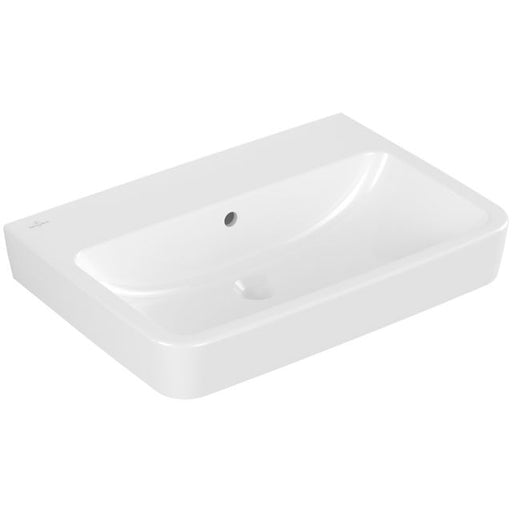 VILLEROY & BOCH - Waschbecken O.novo 650x460mm Eckig m. ÜL. geschliffen Weiß Alpin CeramicPlus