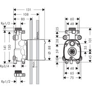 Hansgrohe - Handbrausenmodul Unterputz AXOR Starck Grundset