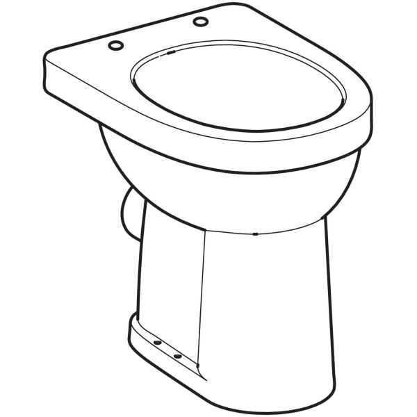 Geberit Vertriebs - Flachspül-WC RENOVA Nr.1 Comfort, 6l bodenst., waagr., H:450mm, weiß, Tect