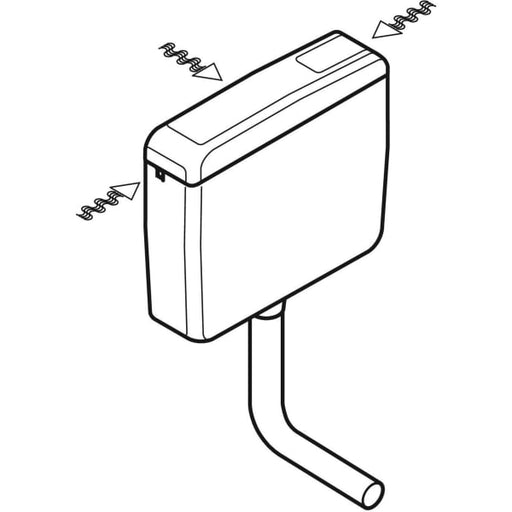 Geberit Vertriebs - AP127 AP-Spülkasten, Spül-Stopp-Sp tiefh. WA li/mi/re, bahamabeige
