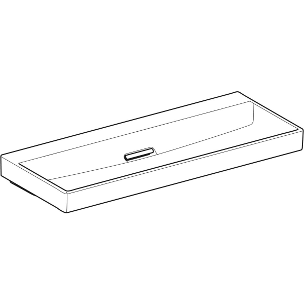 Geberit Vertriebs - ONE Waschtisch 120x48,4cm, Abg.horiz. o. Hl., o. Ül., weiß, KeraTect/weiß glzd