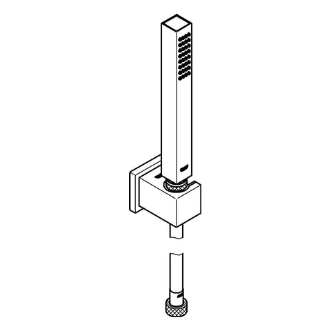 Grohe - Brauseset f. Wanne EUPHORIA Cube 27703 DF: 9,4 l/min chrom