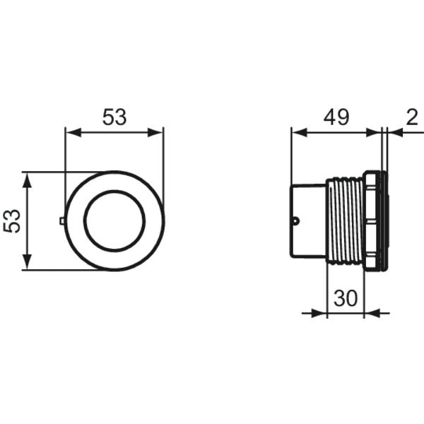 Ideal Standard - Betätigungsplatte XS P1 SEPTA PRO, pneumatische Auslösung, Chrom