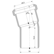 Wavin - Bogen AS+ DN 50 15 Grad