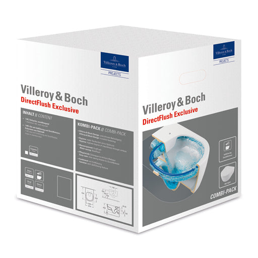 VILLEROY & BOCH - Wand-Tiefspülklosett DirectFlushA18 WC-Sitz SoftClosing Typ 4657HR01 weiß