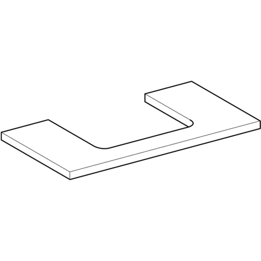 Geberit Vertriebs - ONE WT-Platte, Ausschnitt mi. für AWT 90x3x47cm, weiß matt