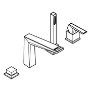 Grohe - 4L-Wannenkomb. Allure Brilliant PC 29527 Griff VN-Caesarstone chrom