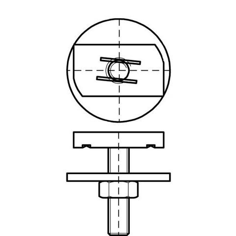 Walraven - Hammerkopfbefestigung Strut elektrolytisch verz. - M8 x 40 mm