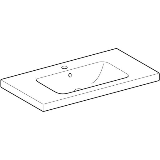 Geberit Vertriebs - iCon Light Waschtisch 90x48cm Ablagefl., m. Hl., m. Ül., weiß KeraTect
