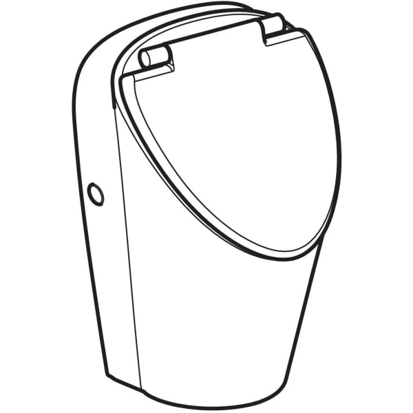Geberit Vertriebs - Renova S Urinal mit Deckel, Zul. hi. Abga hinten od. unten, weiß