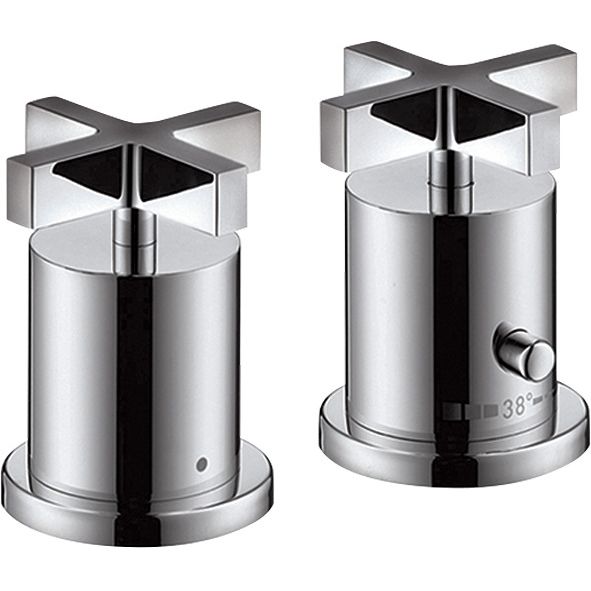 Hansgrohe - Fertigset UP Thermostat AXOR CITTERIO 39480000 chrom m.Kreuzgriff