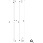 Ideal Standard - Brause Stange 900mm IDEALRAIN B9422 chrom
