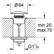 Grohe - Ablaufgarnitur 65807 warm sunset