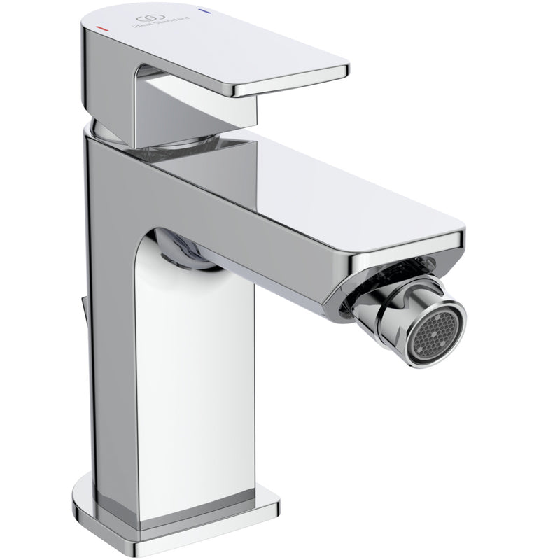 Ideal Standard - Bidetarmatur EDGE, m.Ablgarn., Ausladung 115mm, Chrom