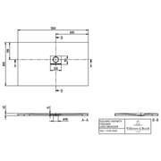 VILLEROY & BOCH - Duschwanne Squaro Infinity 1300x800x40mm re-eckig EB:re Anthracite