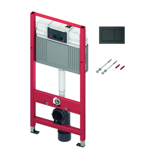 TECE SE - TECEbase WC-Set m. TECEbase Bet.Platte in schwarz matt, Bauhöhe 1120 mm