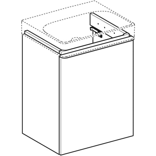 Geberit Vertriebs - Smyle Square US für HWB, m. 1 Tür re 49,2x61,7x40,6cm, sand-grau