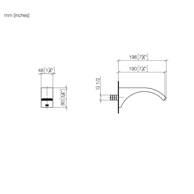 Dornbracht - WT-Wand-Ausl. ohne Ablaufgarnitur CYO 13805811 chrom
