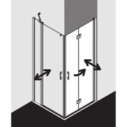 Kermi Duschdesign - Eckeinstieg LIGA 2CR 10020 BV 975-1000/2000 SIMG ESG klar