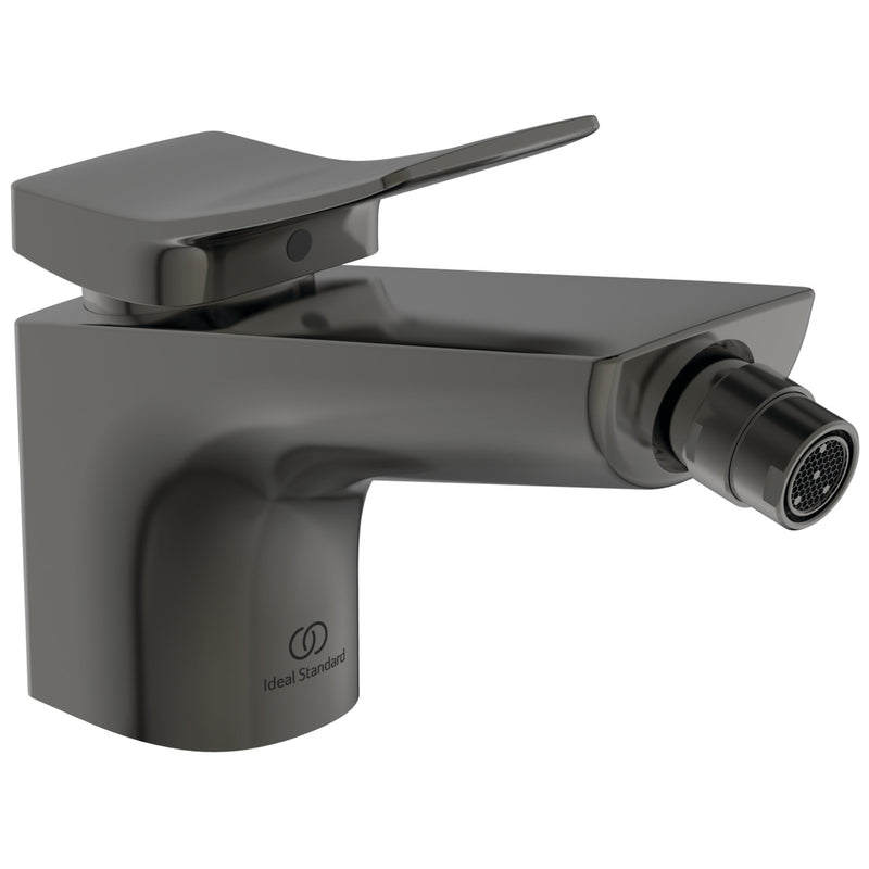 Ideal Standard - Bidetarmatur CONCA, m.Ablgarn., Ausld.133mm, Magnetic grey