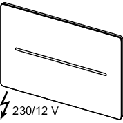 TECE SE - TECEsolid WC-Elektronik 230V, Ersatzteil Abdeckplatte weiß glänzend