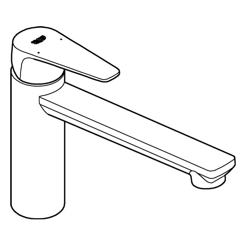 Grohe - EH-Spültischbatterie BAUEDGE 31693 mittelhoher Auslauf GROHE ZERO chrom