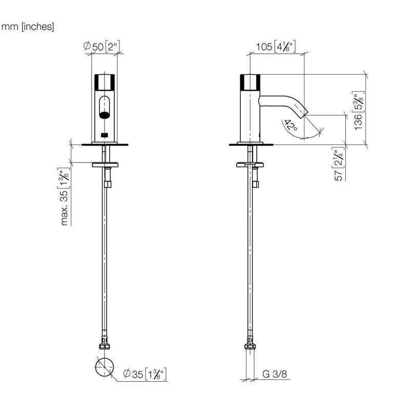Dornbracht - Standventil, Kaltwasser META 17500660 schwarz matt