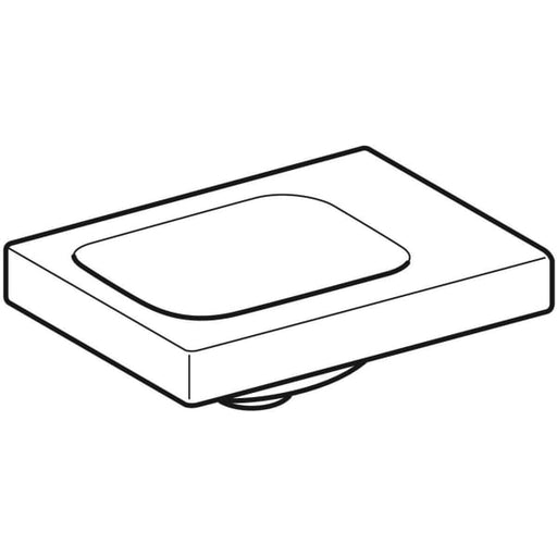 Geberit Vertriebs - iCon Light Handwaschbecken 38x28cm ohne Hahnloch re, ohne Überlauf, weiß