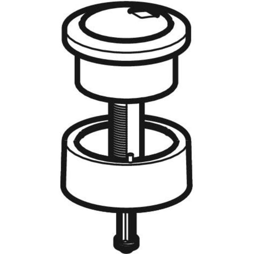 Geberit Vertriebs - Typ 280 Drücker für Spülventil 2-Mengen-Spülung, blau , hgl. verchr