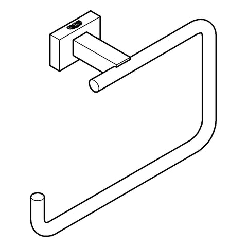 Grohe - Handtuchring ESSENTIALS Cube 40510_1 Metall hard graphite gebürstet