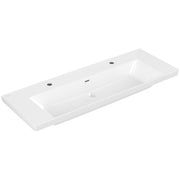 VILLEROY & BOCH - Schrankwaschtisch Subway 3.0 1300x 470mm Rechteck 2HL. m. ÜL. Weiß Alpin