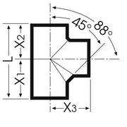 Düker - D�ker Abzweig DN50x50 88Gr