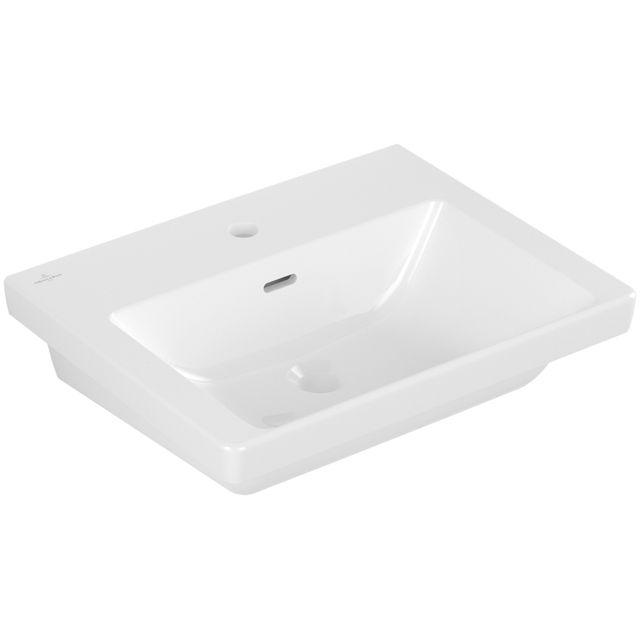 VILLEROY & BOCH - Waschbecken Subway 3.0 55 550x440mm Rechteck 1HL. mit Überlauf Weiß Alpin