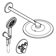 Grohe - UP-Duschsystem Grohtherm SC 103997 rund 3 ASV für Duschrahmen Duo chrom