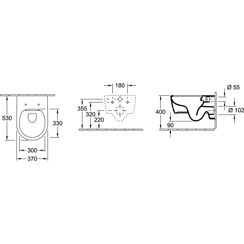 VILLEROY & BOCH - Combi-Pack Avento 5656RS DirectFlush wandhängend Weiß Alpin CeramicPlus
