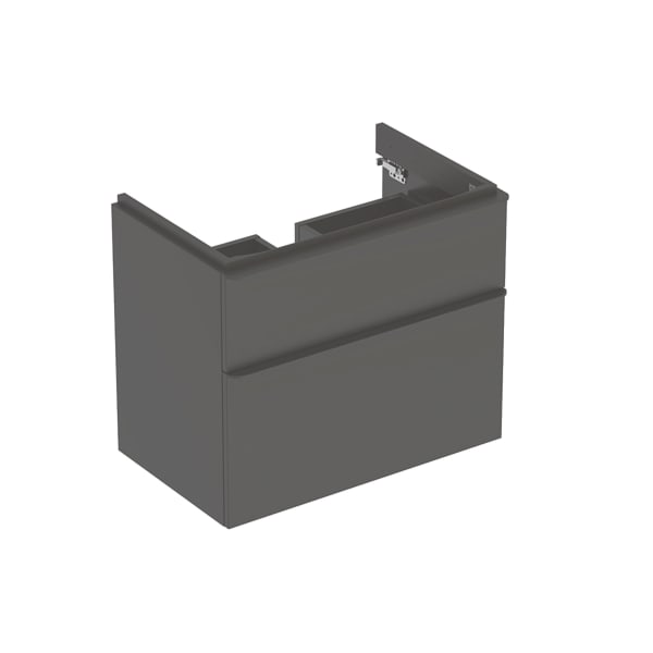 Geberit Vertriebs - Smyle Square US für WT, m. 2 Schubl. 73,4x61,7x47cm, lava