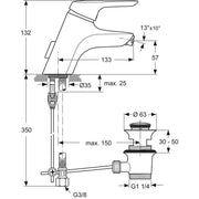 Ideal Standard - Bidet EHM CERAMIX BLUE Chrom A5655A chrom