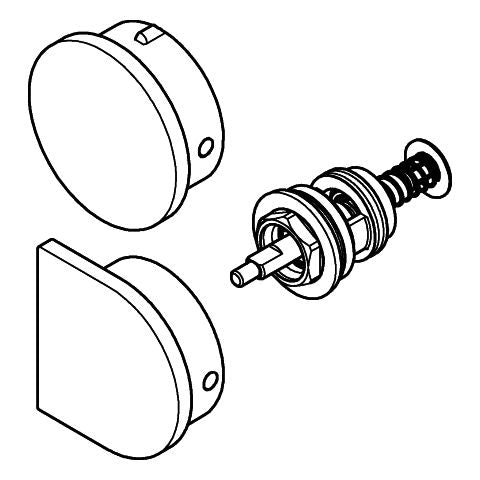 Grohe - Umstellung 48451 für EHM Wanne Wand- und Bodenmontage chrom