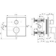 Ideal Standard - IS UP-Badearmatur Joy Neo Magnetic Grey