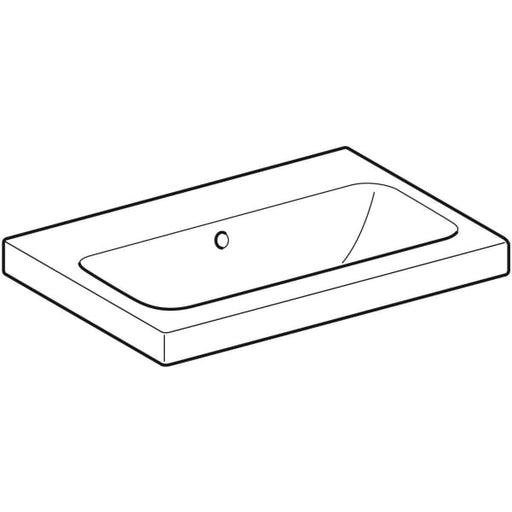 Geberit Vertriebs - iCon Light WT 60x42cm, verk. Ausld. ohne Hahnloch, mit Ül., weiß, KeraTect