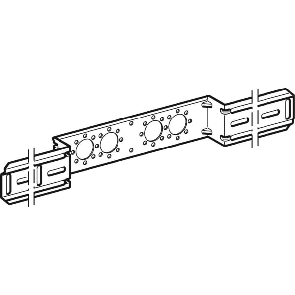 Geberit - Montageplatte abgesetzt zweifach Anschlussdistanz 7,65 cm oder 15,3 cm