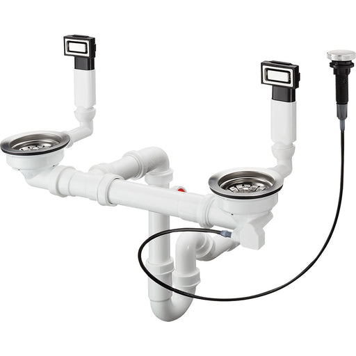 Hansgrohe - Ab- und Überlaufgarnitur BSO mit Excenterbedienung 370 x 370 D15-11