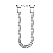 Hansgrohe - Metallschlauch AXOR MONTREUX 1/2x1/2x2000mm 28120820 brushed nickel