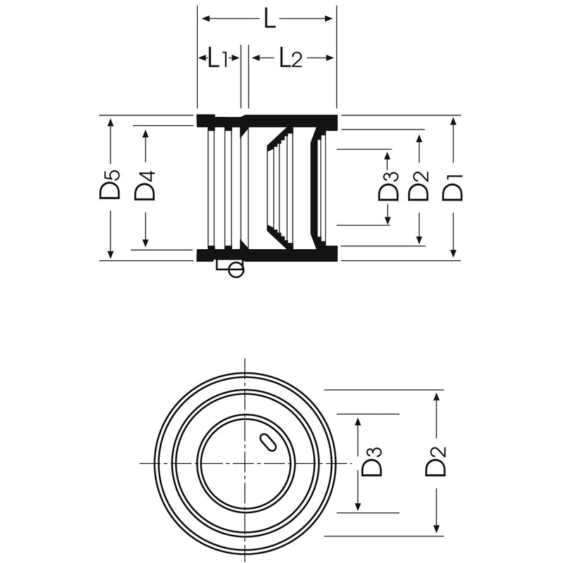 Düker - Fornatis Konfix Verbinder DN125 für Dachabläufe