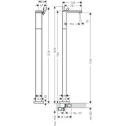 Hansgrohe - Waschtischmischer Axor MyEdition zur Bodenmontage ohne Platte chrom