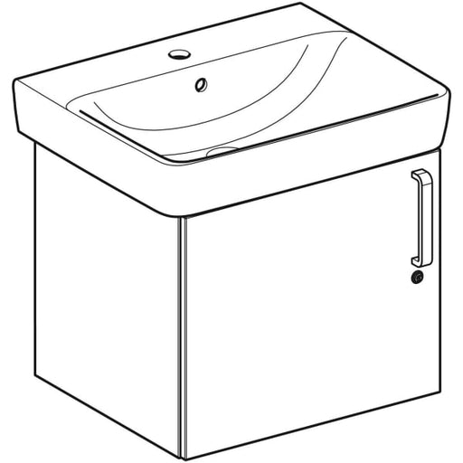 Geberit Vertriebs - Bambini Set Waschtisch mit US, 1 Tür abschließbar, 59,5x56,3x48,3cm, weiß