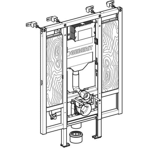 Geberit Vertriebs - Duofix Element f. WWC, 112cm m. Sigma UP-SPK 12 cm, barrierefrei, S-H Griffe