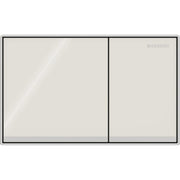 Geberit Vertriebs - Omega60 BetPl., für 2-Mengen-Sp. Square, sandgrau verspiegelt/hgl.verchr