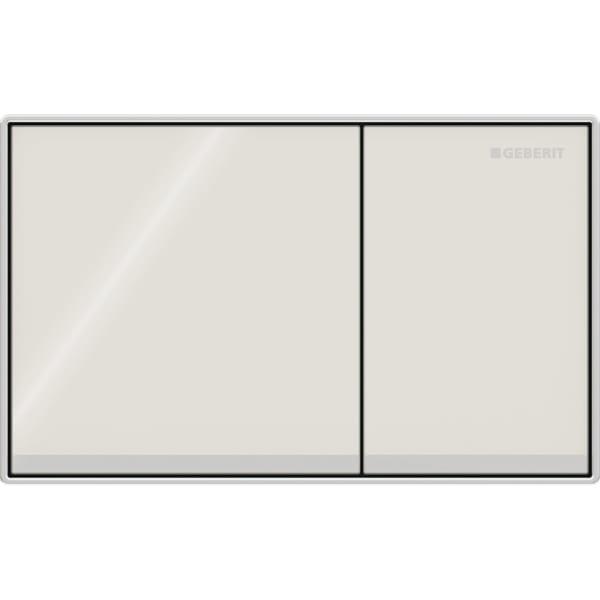 Geberit Vertriebs - Omega60 BetPl., für 2-Mengen-Sp. Square, sandgrau verspiegelt/hgl.verchr