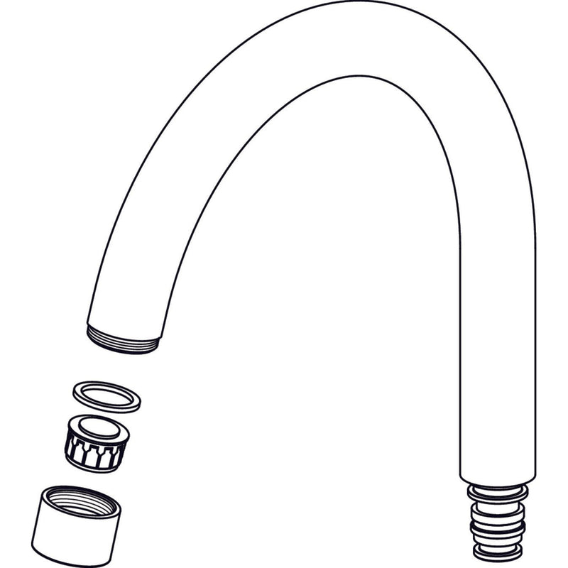Ideal Standard - Rohrauslauf, 190mm, B960293AA, Chrom